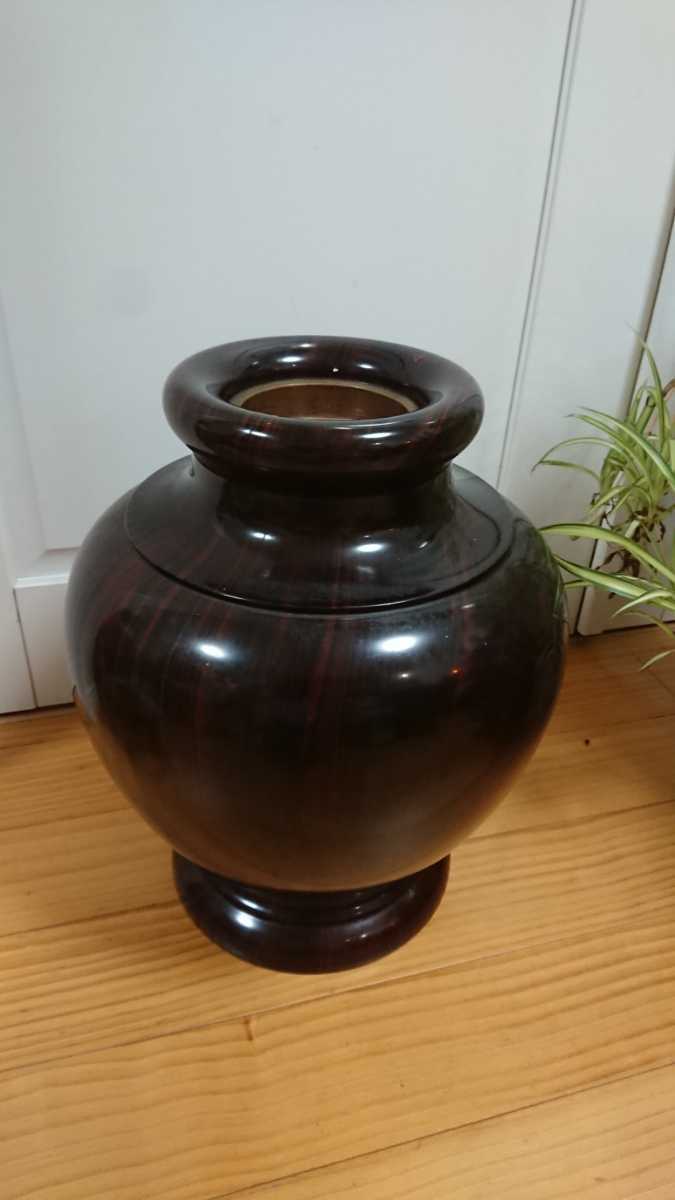 古玩 花器 花瓶 飾り壷 紫檀花器 重さ:18.5kg