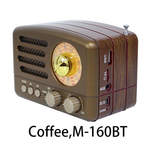 送料無料　未使用品 Coffee　ポータブル bluetooth スピーカー　レトロ　ヴィンテージ　ラジオ am fm sw ワイヤレス bluetooth_画像5