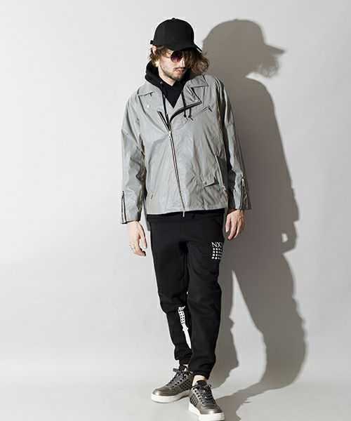 NO ID　BLACK　19AW　リフレクター　ビッグ　ダブル　ライダース　ジャケット　サイズフリー　定価28600　NOID ノーアイディー　_画像7