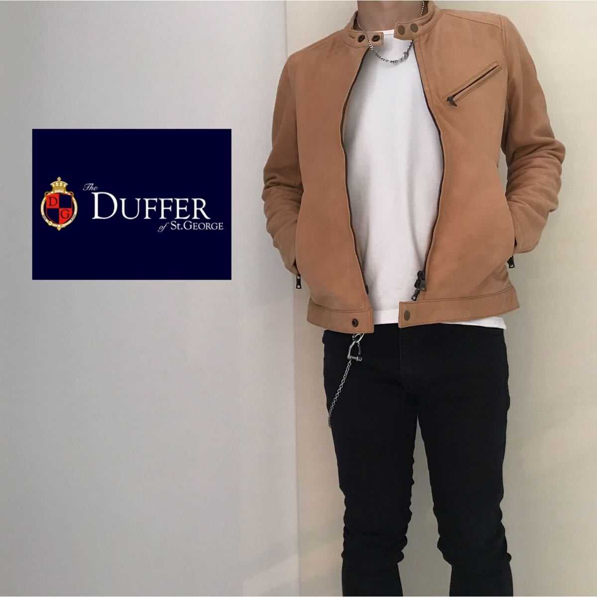 The DUFFER of ST GEORGE/ラムレザーシングルライダースジャケット