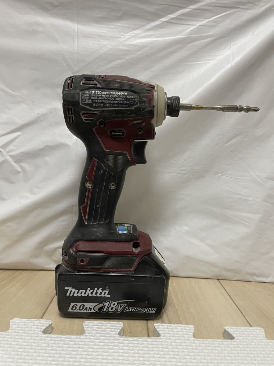 makita マキタ インパクトドライバ TD172D マキタ18V 充電式 レッド