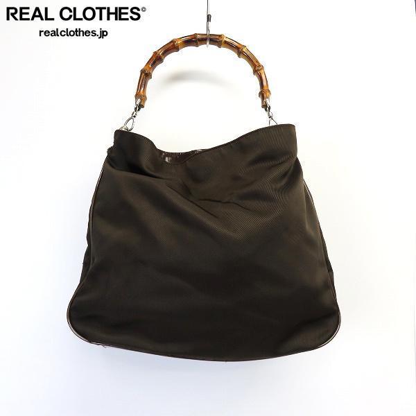 GUCCI/グッチ バンブー キャンバス 2WAY ハンドバッグ ショルダー 001
