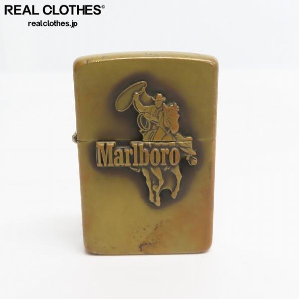 ZIPPO/ジッポー Marlboro/マルボロ カウボーイ ロデオ ロゴ メタル貼り