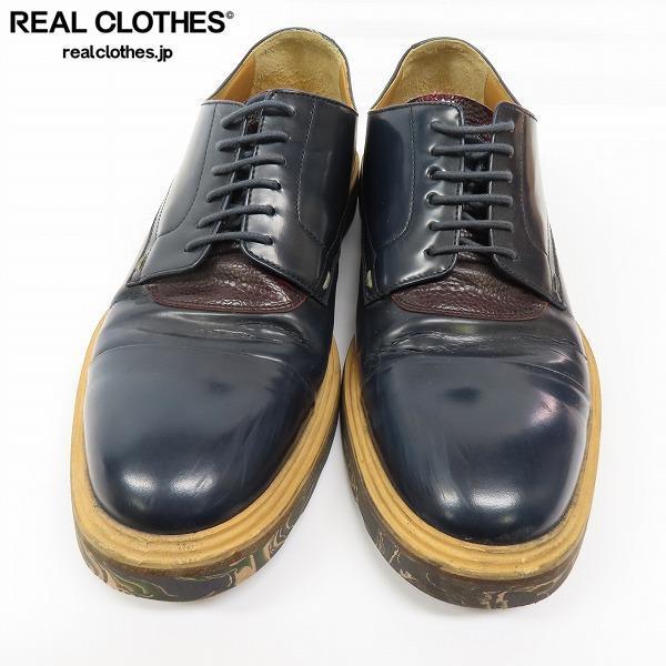 2022新作モデル ポールスミス(Paul smith) UK7.5 ネイビー レザー