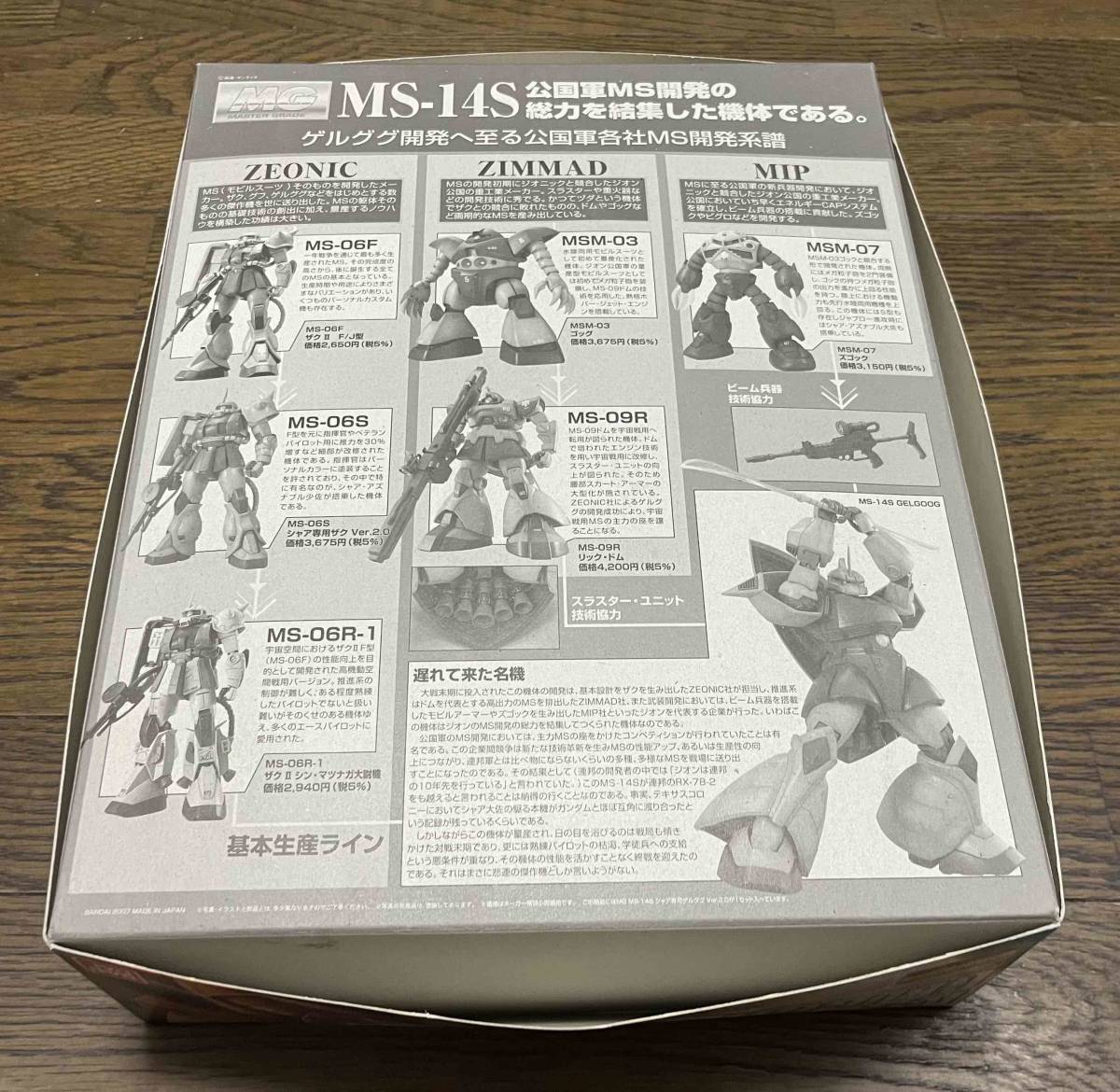 MG 1/100 MS-14S シャアアズナブル専用 ゲルググ Ver.2.0 (機動戦士