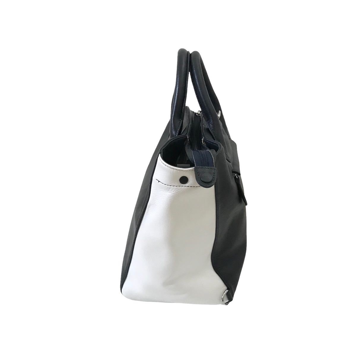 数量限定価格!! キタムラ 3wayバッグ トートバッグ 黒×白 kitamura A4 ...