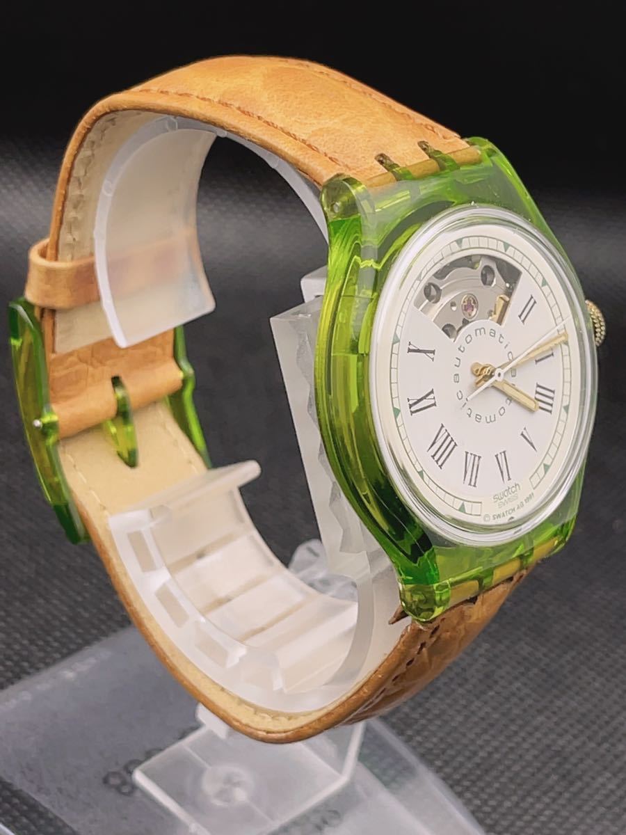 T440 ☆ swatch スウォッチ 自動巻き オートマ スケルトン レディース 腕時計 1991年モデル スウォッチ オートマチック 1992年モデル SAG100 GRAN VIA