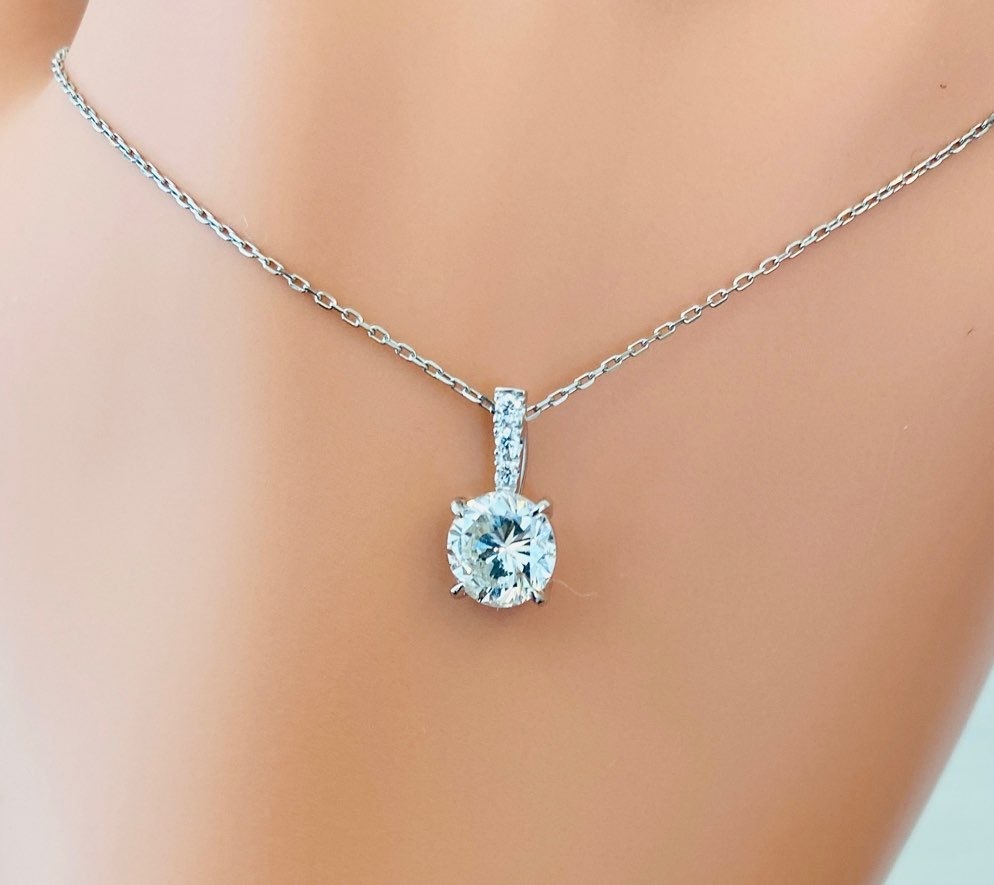 再再販! ダイヤモンド ネックレス プラチナ 一粒 0.3ct 鑑定書付