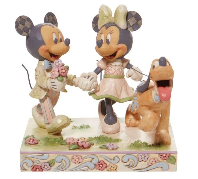  figure * Mickey minnie Pluto walk Disney Traditions A