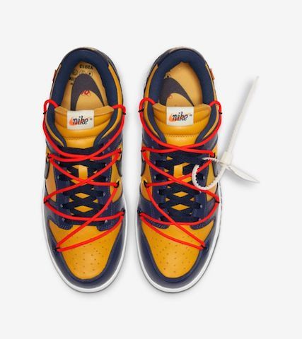 US9.5 27.5cm 未使用品 納品書付き Off-White NIKE DUNK LOW UNIVERSITY GOLD CT0856 700 オフホワイト ナイキ ダンク ロー_画像6