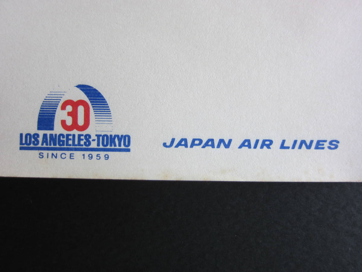 JAL■日本航空■LOS ANGELES - TOKYO■就航30周年記念■ノートパッド■JAPAN AIRLINES AIRLINES■1989年■アーカイブズ_画像4