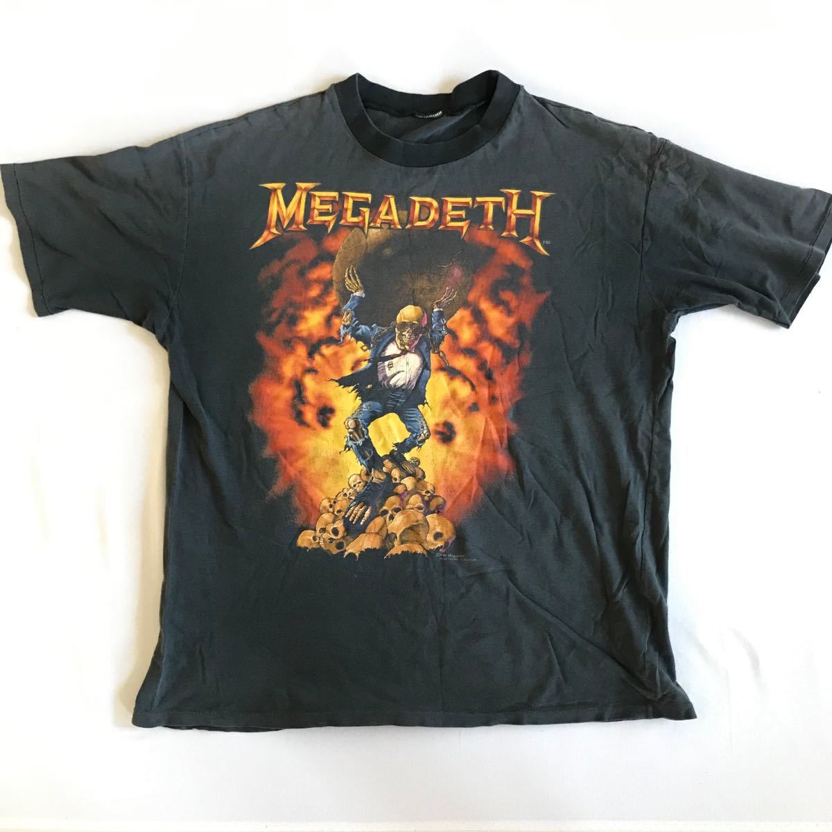 偉大な 希少 MEGADETH していただ ロンTシャツ メガデス Tシャツ サイズL メガデス シャツ バンドT バンドT USA製