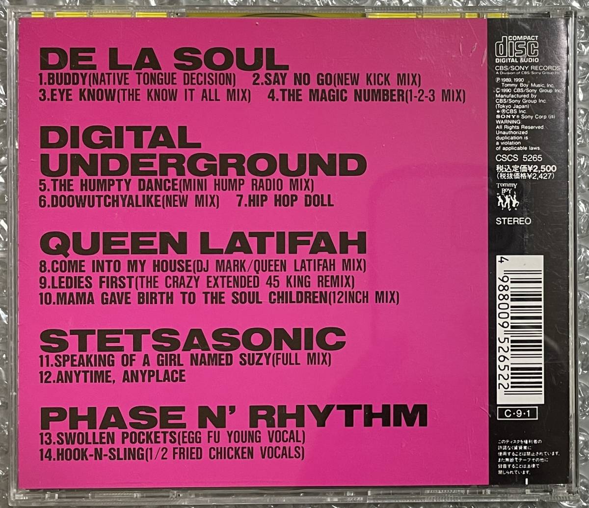 k36 Tommy Boy Rap '90 De La Sou Digital Underground Queen Latifah Stetsasonic Phase N' Rhythm 90s Hip Hop Classics 中古品_画像2