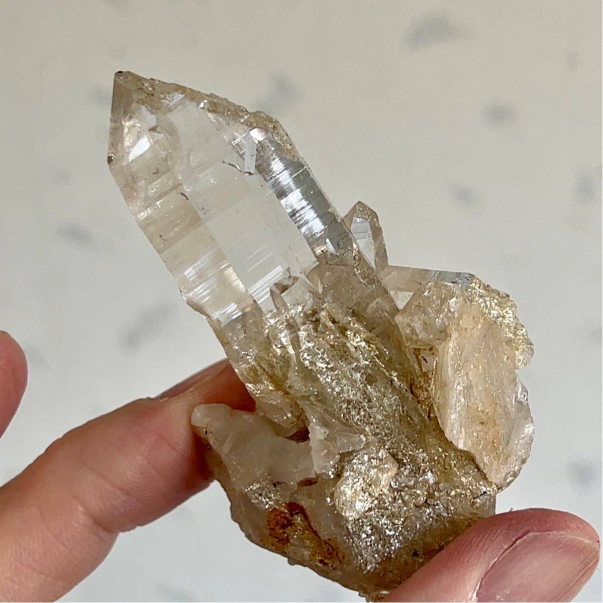 ヒマラヤ水晶 サインジ産 クリスタル 6 超レア 水晶クラスター 透明度
