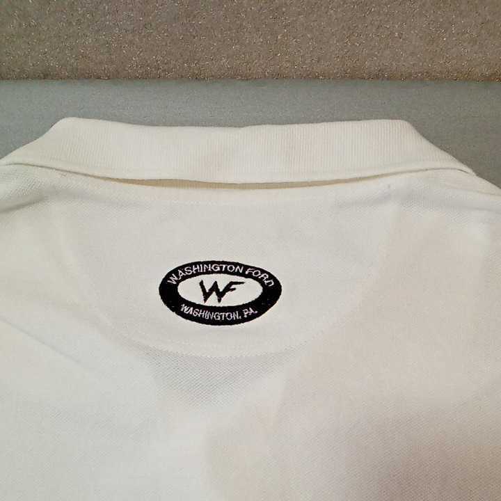 zcl-04♪USA古着◆CUTTER＆BUCK Ford　Drive One 刺繍ロゴ　ポロシャツ半袖無地ホワイトポロシャツメンズUSA規格-XLサイズ_画像9