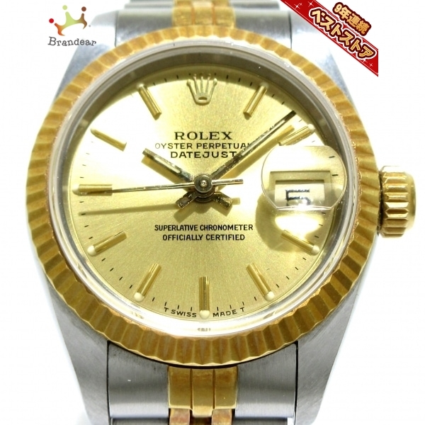 【あすつく】 ROLEX(ロレックス) 腕時計 ゴールド K18YG×SS/18コマ+余りコマ2 レディース 69173 デイトジャスト その他