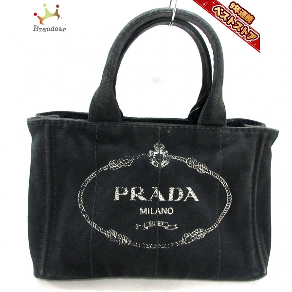 プラダ PRADA 全品送料無料 トートバッグ 安い割引 CANAPA バッグ キャンバス 黒