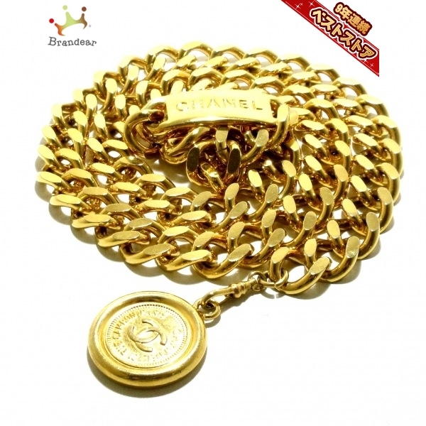 【福袋セール】 シャネル CHANEL 金属素材 ゴールド ベルト コイン ランキング上位のプレゼント プレート チェーンベルト