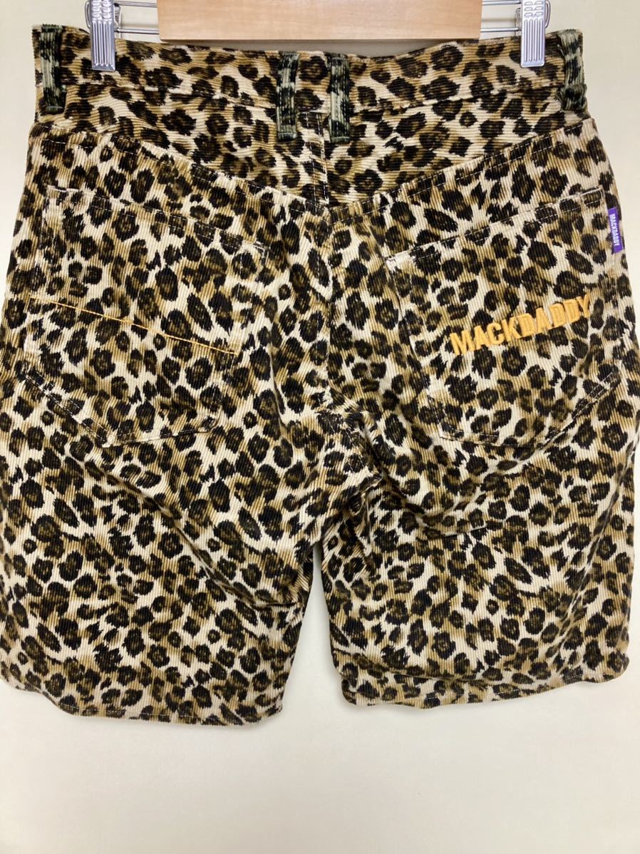 【MACKDADDY】日本製 ハーフパンツ ヒョウ柄 size32 マックダディ made in japan 裏原 ストリート 90's 00'sの画像3