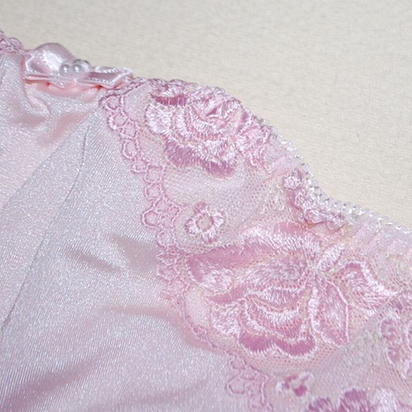  unused D80L rose embroidery bla& shorts 2 set production front nursing one touch open maternity 