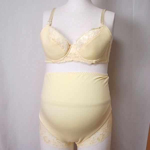  new goods E75L/LL maternity production front nursing one touch open bla& shorts girdle cream 