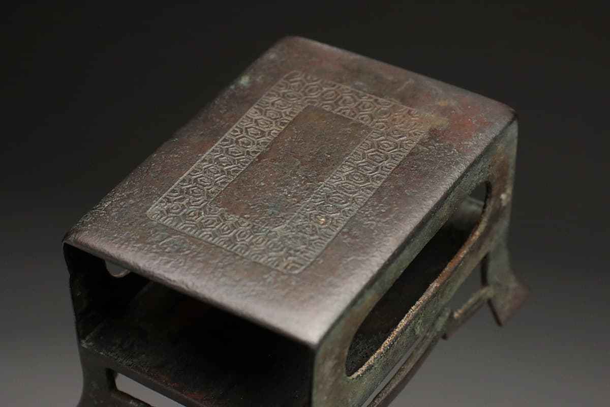 EC082 時代物【山本孤山 作】鋳銅 斑紫銅 莨具 一式 総重2.7kg EC082 時代物【山本孤山 作】鋳銅 斑紫銅 莨具 一式 総重2.7kg