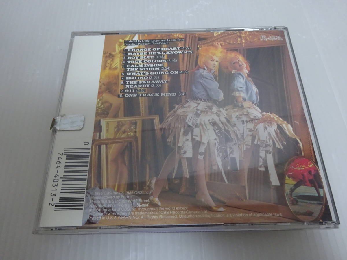 未使用に近い シンディ・ローパー CYNDI LAUPER TRUE COLORS CD_画像2