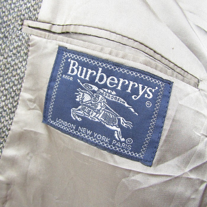 80s 90s USA製 Burberrys ビッグ サイズ XL~ テーラード ジャケット ブレザー オリーブ系 バーバリー 古着 ビンテージ 2A1810_画像4