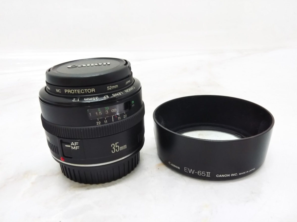 △品 カメラレンズ CANON LENS EF 35mm 1:2 キャノン △3893 www