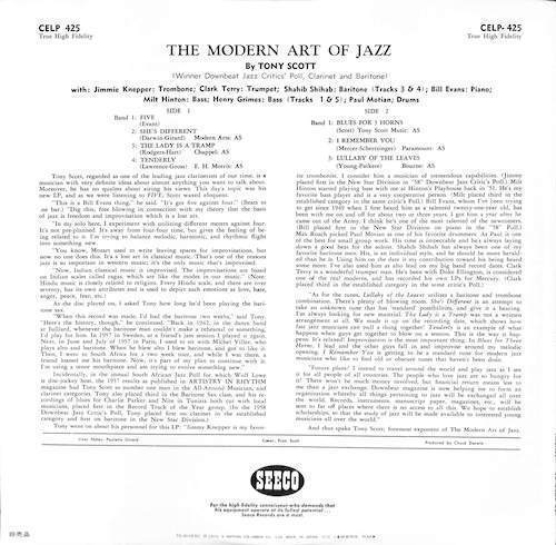 243587 TONY SCOTT / The Modern Art Of Jazz(LP)_画像2