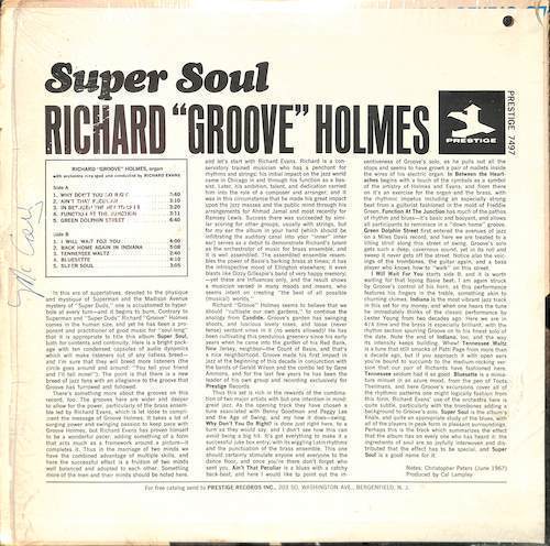 245917 RICHARD GROOVE HOLMES / Super Soul(LP)_画像2