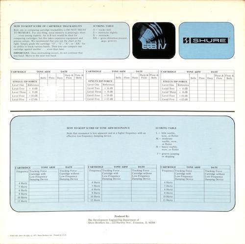 245880 AN AUDIO OBSTACLE COURSE - ERA IV: 4 / THE SHURE TRACKABILITY TEST RECORD For Stereo Cartridge(LP)_画像2