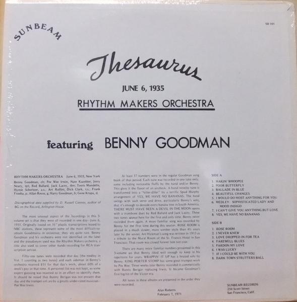 7057 US盤 RHYTHM MAKERS ORCHESTRA FEATURING BENNY GOODMAN_画像2