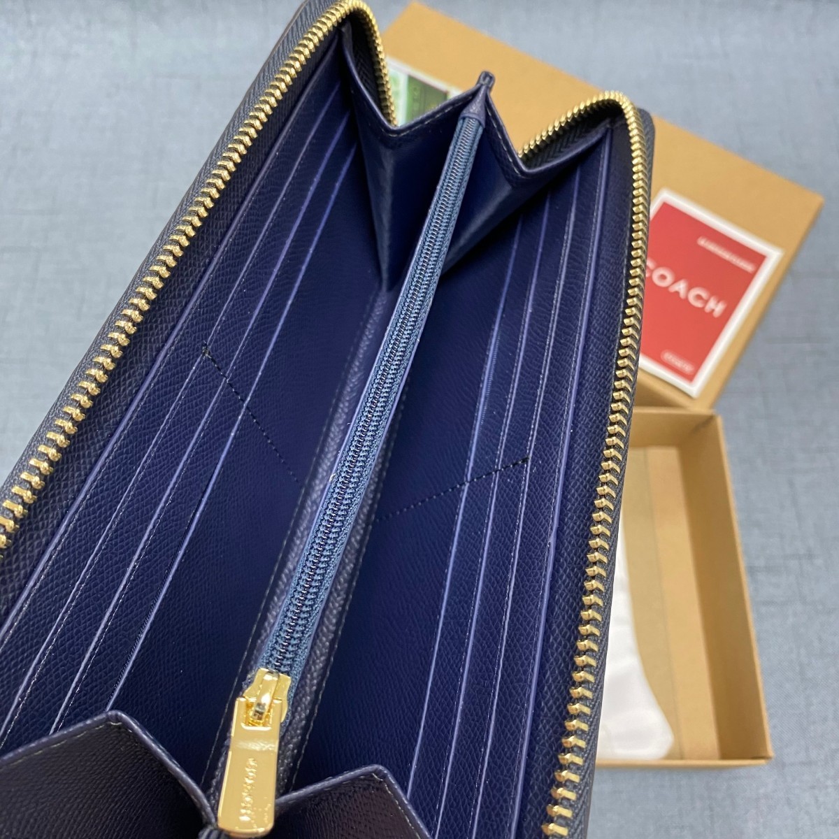 COACH コーチ ラウンドファスナー チェック柄 長財布 25966 COACH コーチ ラウンドファスナー チェック柄 長財布 25966