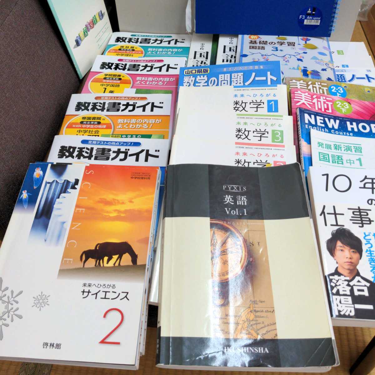 中学生　教科書　教科書ガイド　問題集 本　その他　約20冊　国語1　英語Vol.1　サイエンス2　数学1　数学2　数学3　NEW HORIZON　美術2　_画像7