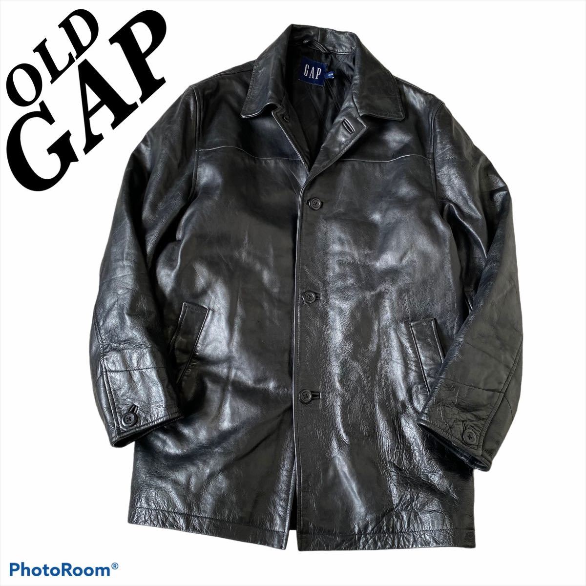 90s OLD GAP 野村訓市着用 レザーカーコート ジャケット | aquasoft.com.co