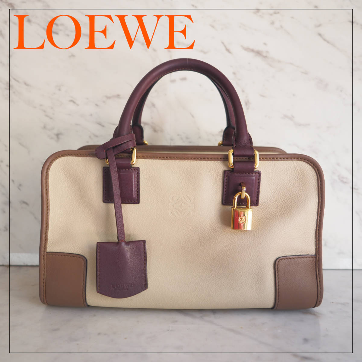 良品 ロエベ LOEWE アマソナ28 ハンドバッグ ボストンバッグ 良品 ロエベ LOEWE アマソナ28 ハンドバッグ ボストンバッグ