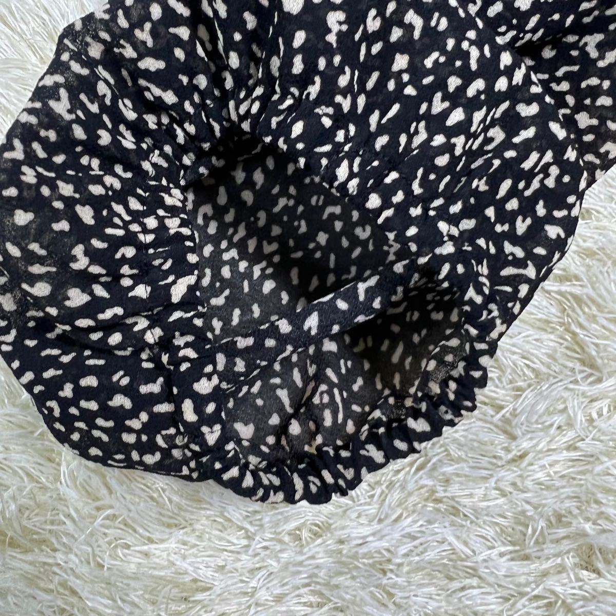 極美品 23区 ワンピース ロング丈 シフォン 総柄 レオパード