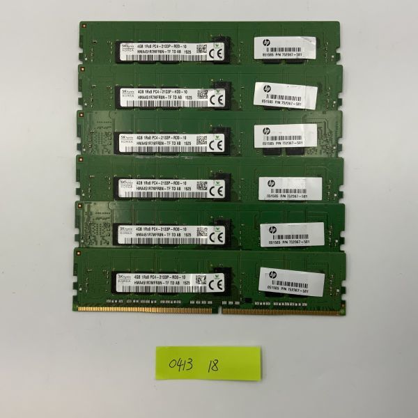 SK Hynix 4G 6枚セット メモリ メモリーPC4-2133P RD0-10 DDR4 18