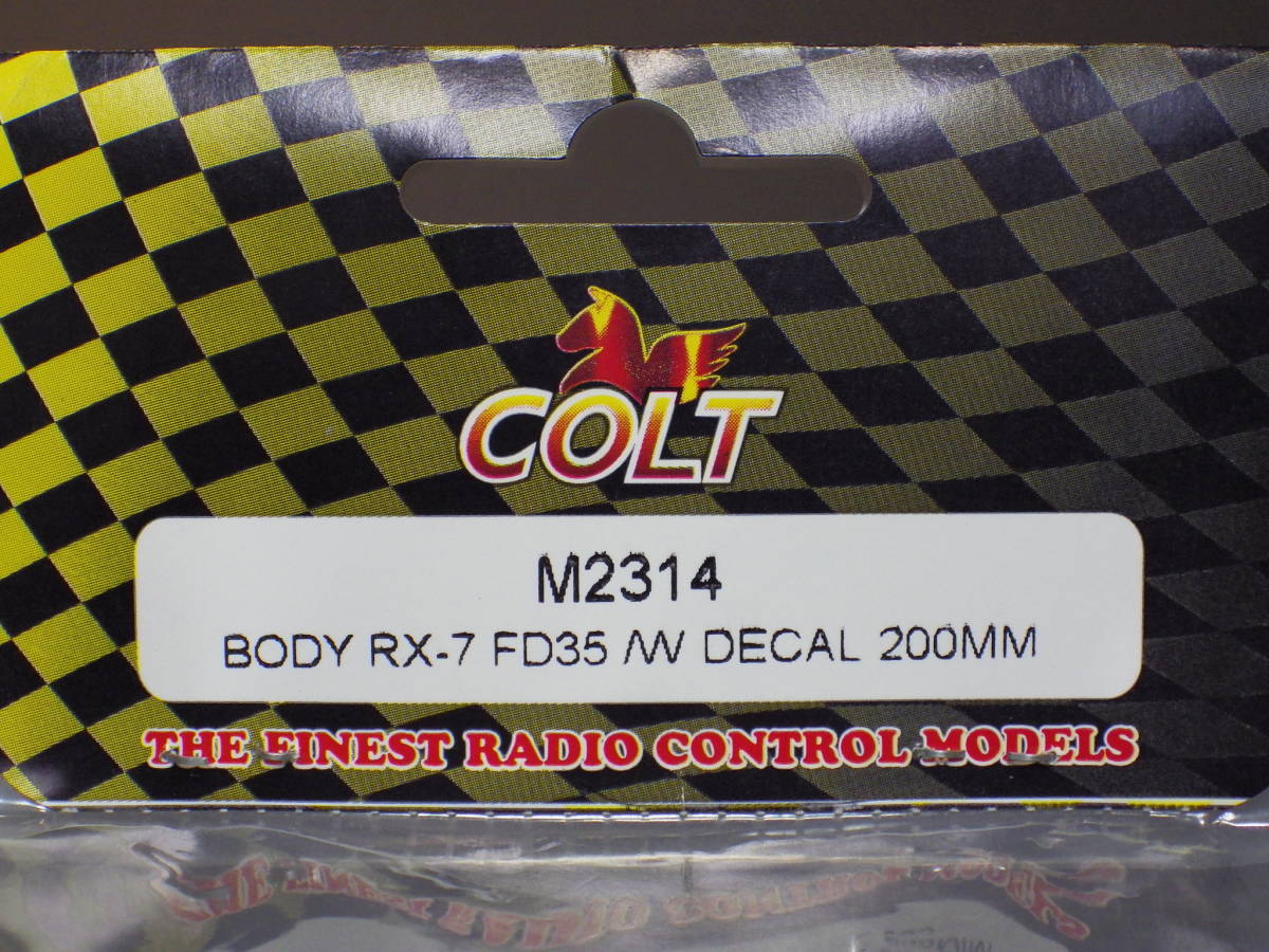 希少 COLT MAZDA RX-7 FD3S (FD35?) ボディ 全幅200mm 未使用 ( D5 YD2 GALM GRK ドリパケ ドリフト 1/10 EPツーリング GPツーリング_商品タグ（表側）