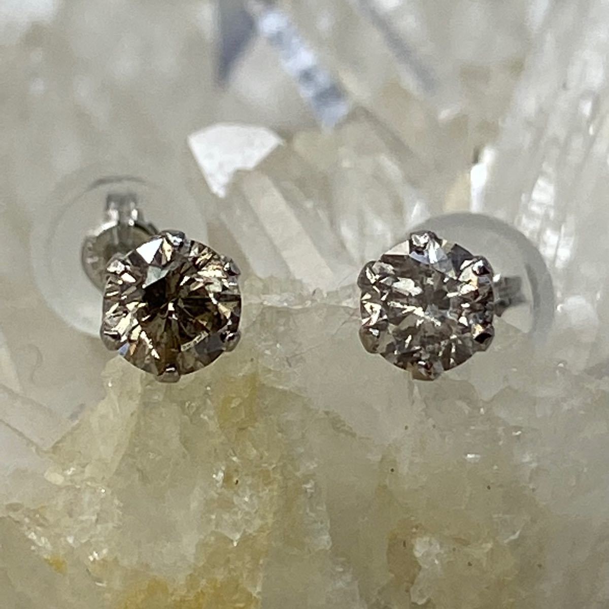 pt900 プラチナ　天然ダイヤモンド　0.4ct ピアス