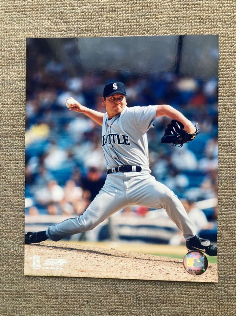 《最終値下》【MLB】93 佐々木　２００１年　大判写真 ８×１０（約２５．５×約２０センチ）Kazuhiro SASAKI photo　シアトル・マリナーズ_画像1