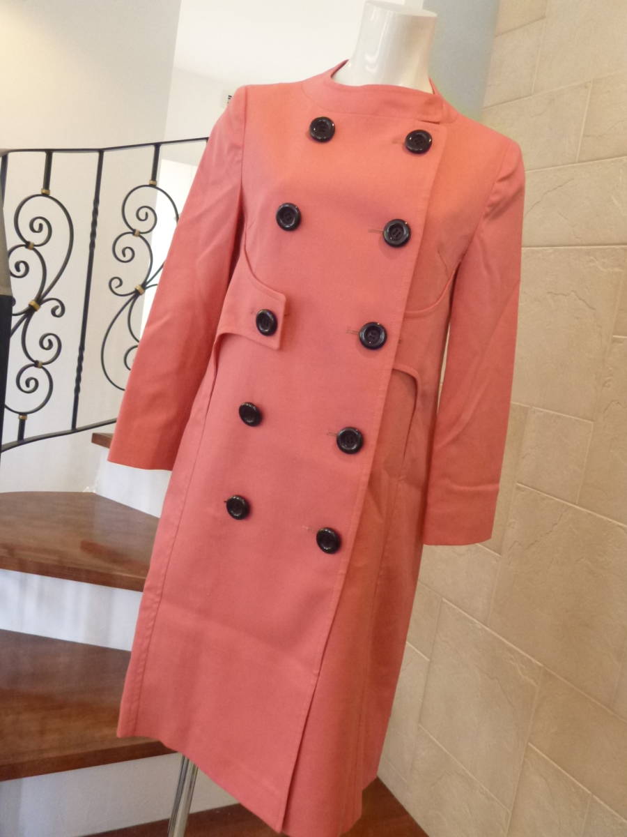 5.5 ten thousand super-beauty goods Grace Continental * pink no color trench coat 36 S corresponding 