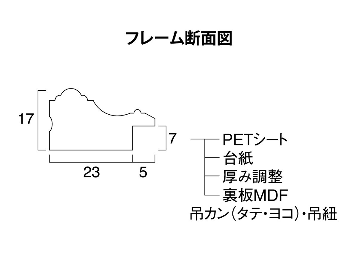 賞状額縁 許可証額縁 樹脂フレーム 金消-R PET Ａ３(大)サイズ 箱入_画像5