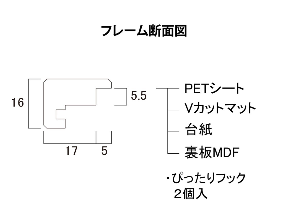 水彩用額縁 木製フレーム スケッチ額縁 アンジェ サイズF6号 ナチュラル_画像4