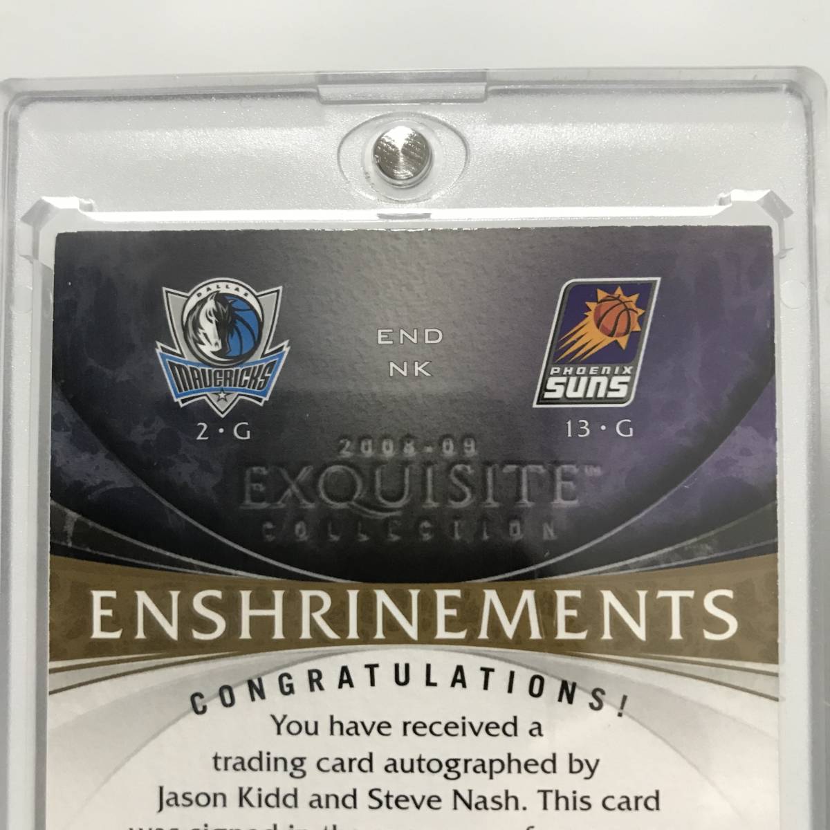 NBA JASON KIDD STEVE NASH DUAL AUTO 2008-09 UD EXQUISITE BASKETBALL ENSHRINEMENTS Autograph SIGNATURE /25 sheets limitation autograph autograph 