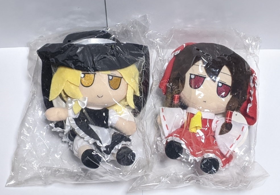 新品未開封 Gift ぬいぐるみ 東方 ぬいぐるみシリーズ 1&2 博麗霊夢&霧雨魔理沙 ふもふもれいむ ふもふもまりさ2体セット
