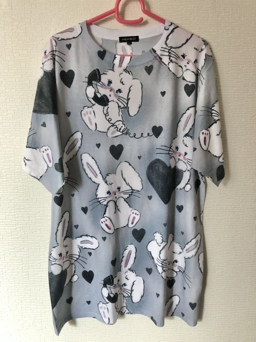 新発売 半袖-milkboy bunny play tee うさぎ Tシャツ XL バニー