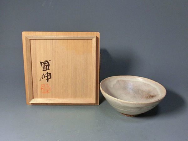 471669 木村盛伸 作 粉引手茶碗（共箱）茶道具の画像1