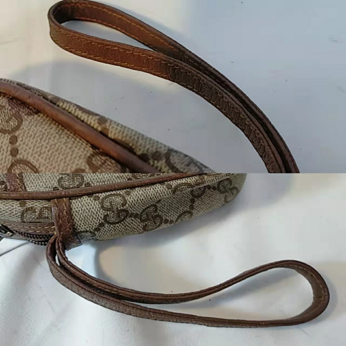 グッチ オールドグッチ GUCCI セカンドバッグ GG PVC 本革 ビジネス